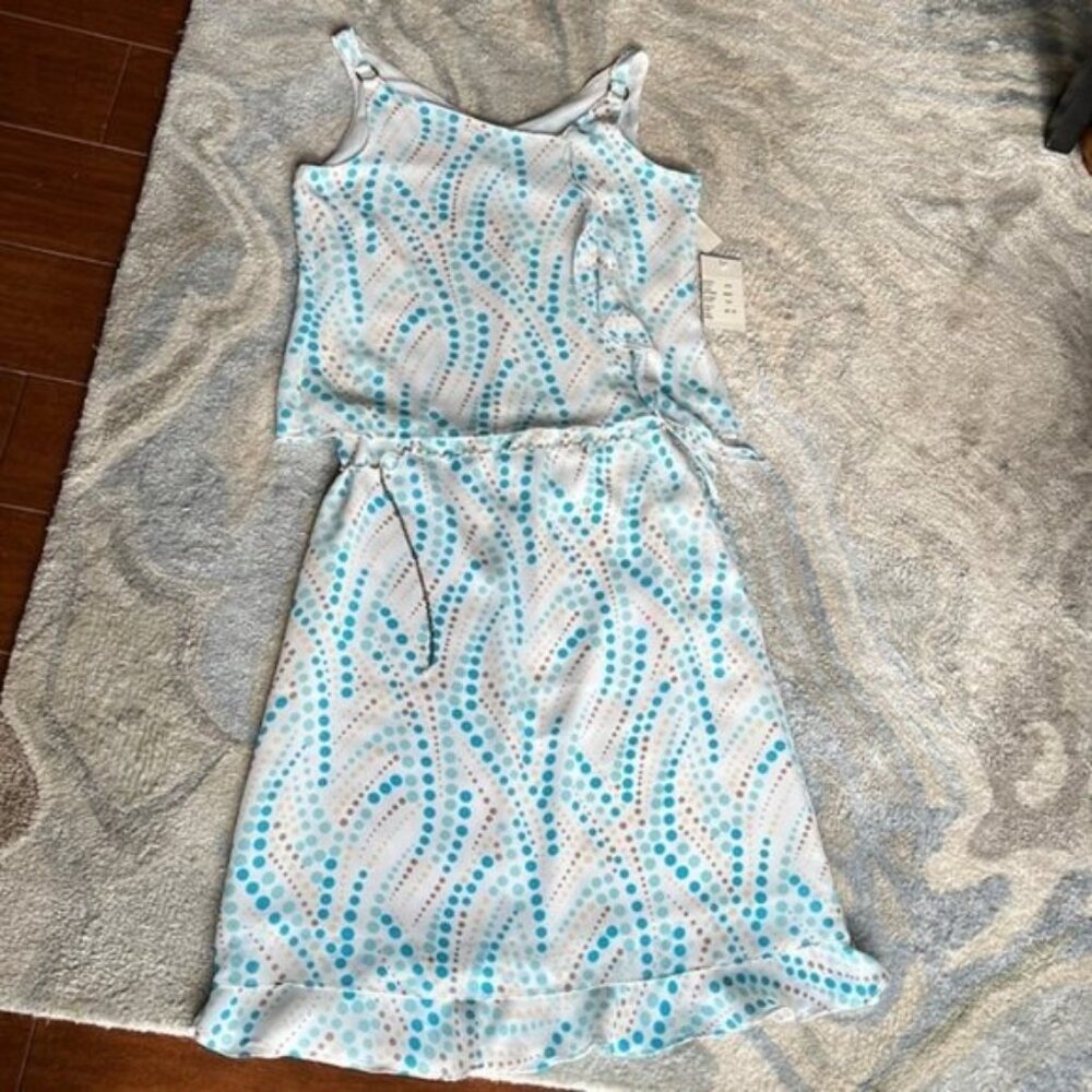 White Dotted Skirt Set